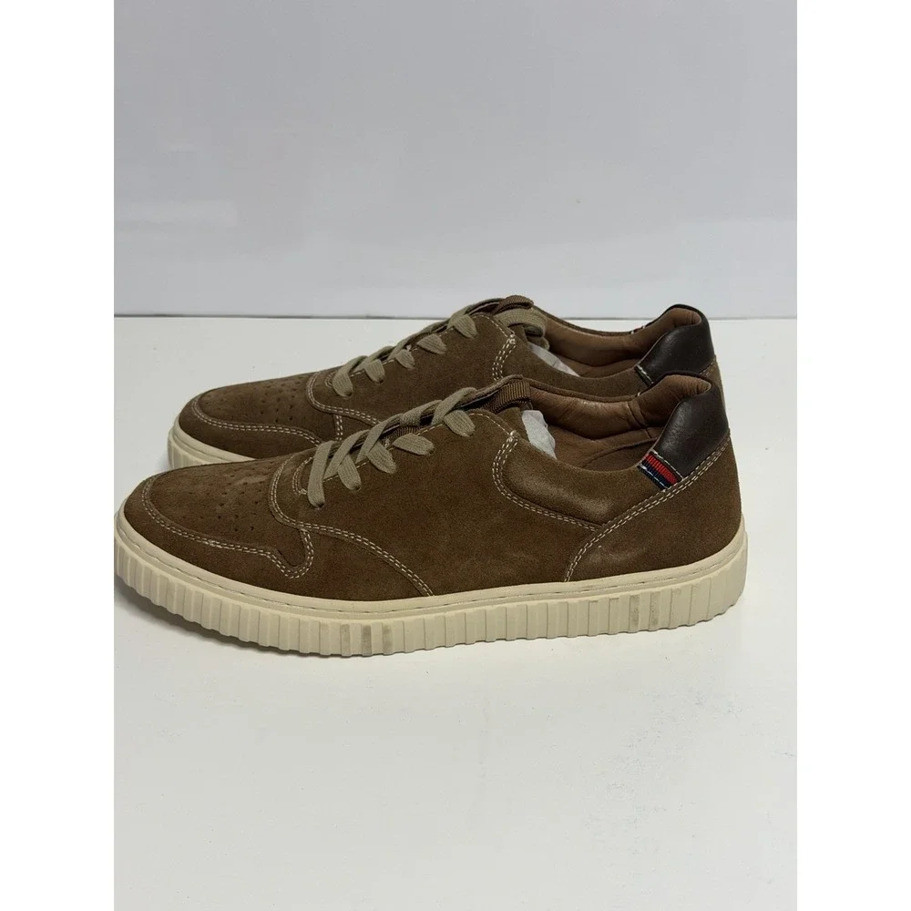 Four Brothers The Nice Oxford Brown Leather Lace-Up Casual Sneakers Men's 8 New